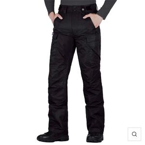 Free Soldier Men's Winter Waterproof Ski Insulated Pants Black XL/32L New W/ Tag